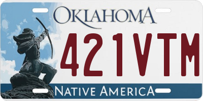 OK license plate 421VTM