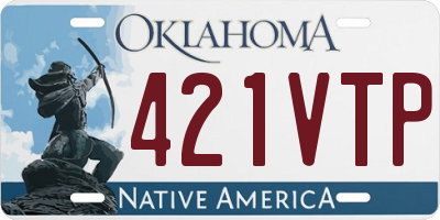 OK license plate 421VTP