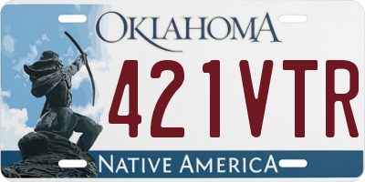 OK license plate 421VTR