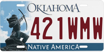 OK license plate 421WMW
