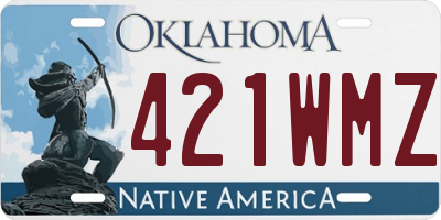 OK license plate 421WMZ