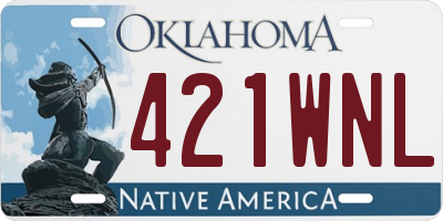 OK license plate 421WNL