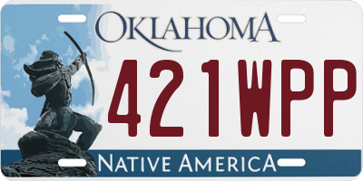 OK license plate 421WPP