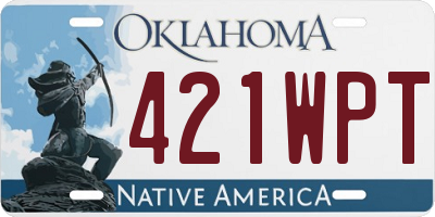 OK license plate 421WPT