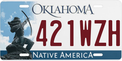 OK license plate 421WZH