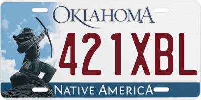 OK license plate 421XBL