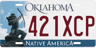 OK license plate 421XCP