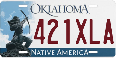OK license plate 421XLA