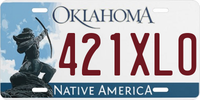 OK license plate 421XLO
