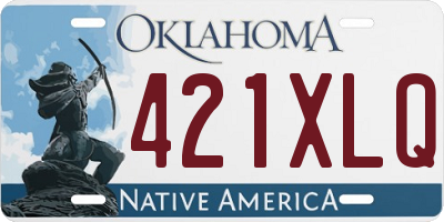 OK license plate 421XLQ