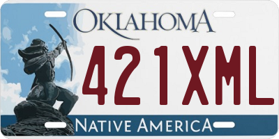 OK license plate 421XML