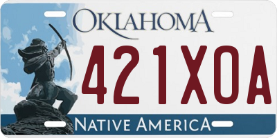OK license plate 421XOA