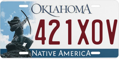 OK license plate 421XOV