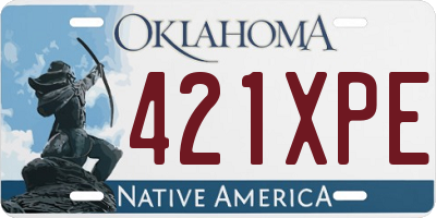 OK license plate 421XPE