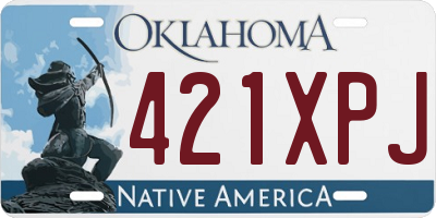 OK license plate 421XPJ