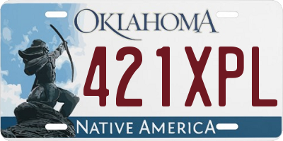 OK license plate 421XPL