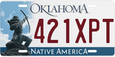 OK license plate 421XPT