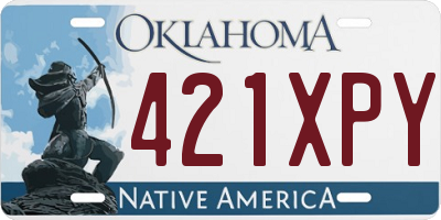 OK license plate 421XPY