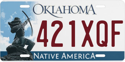 OK license plate 421XQF
