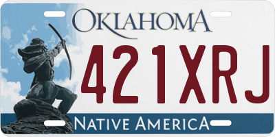 OK license plate 421XRJ