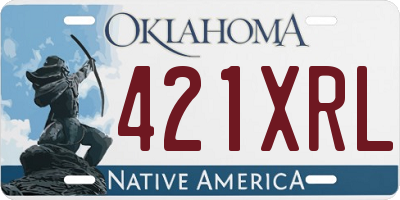 OK license plate 421XRL