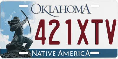 OK license plate 421XTV