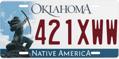 OK license plate 421XWW