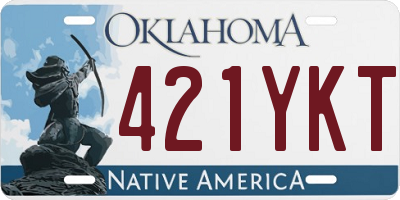 OK license plate 421YKT
