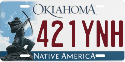 OK license plate 421YNH