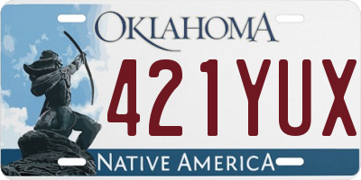 OK license plate 421YUX