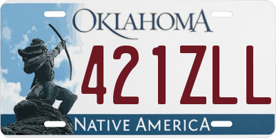 OK license plate 421ZLL
