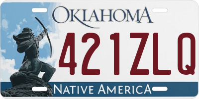 OK license plate 421ZLQ