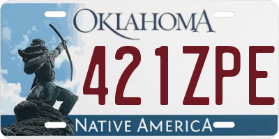 OK license plate 421ZPE