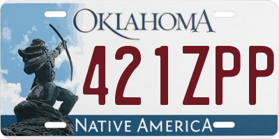 OK license plate 421ZPP