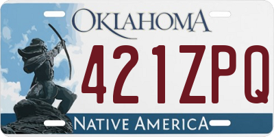 OK license plate 421ZPQ