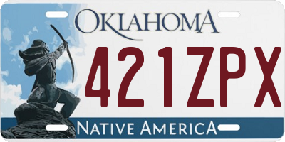 OK license plate 421ZPX