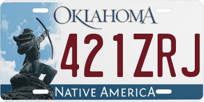 OK license plate 421ZRJ