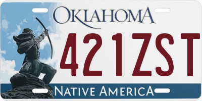 OK license plate 421ZST