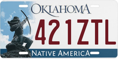 OK license plate 421ZTL