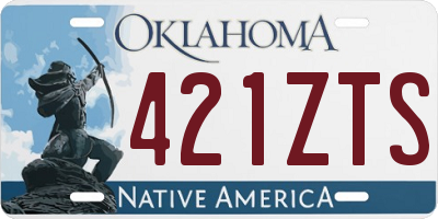 OK license plate 421ZTS