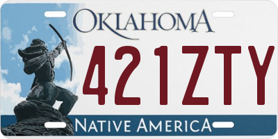 OK license plate 421ZTY