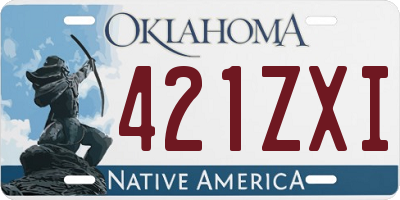OK license plate 421ZXI