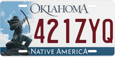 OK license plate 421ZYQ