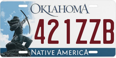 OK license plate 421ZZB