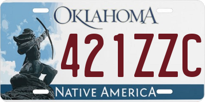 OK license plate 421ZZC