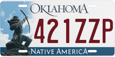 OK license plate 421ZZP