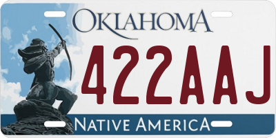 OK license plate 422AAJ