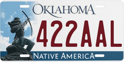 OK license plate 422AAL