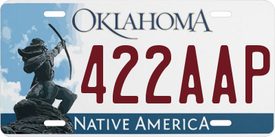 OK license plate 422AAP