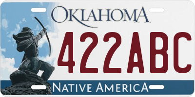 OK license plate 422ABC